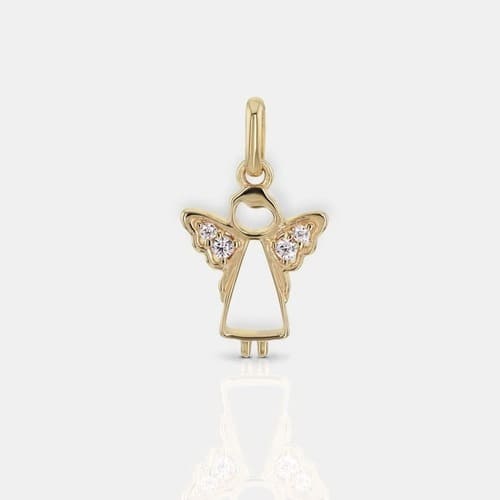 Schutzengel Kette Gold aus 925 Sterling Silber mit Steinen