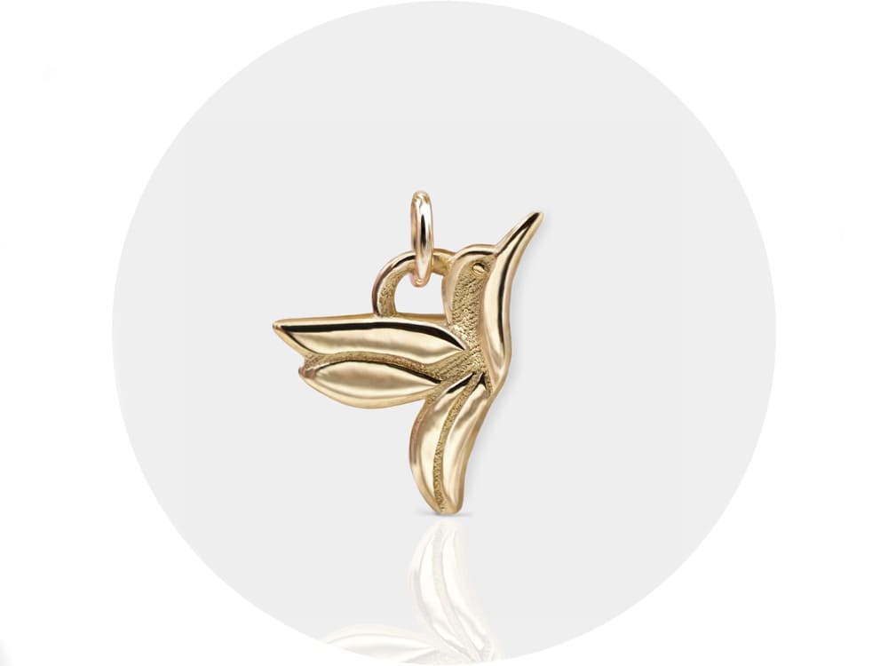 <img src="Filigrane-hochwertige-Goldkette-Kolibri-Vogel-Anhänger-750-Gold.jpg" alt="Filigrane hochwertige Goldkette mit kleinem Kolibri Vogel Anhänger aus 750er Gold" />