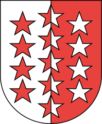 Wappen des Kantons Wallis in der Schweiz