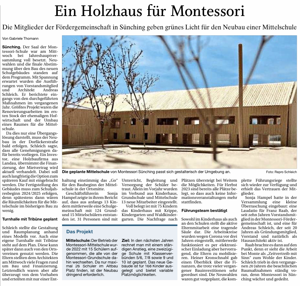 Ein Holzhaus für Montessori