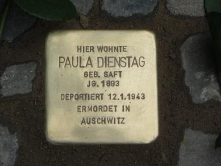 Fertig verlegter Stolperstein