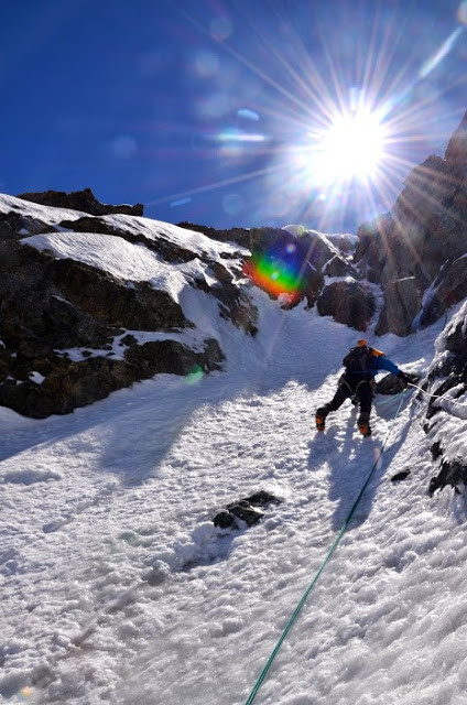 Traversée de la Meije, le couloir Zsigmondy le 23 juin également. (Photo Stéphane Benoist).