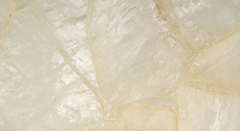 Balto kvarco plokštė iš Divya Gem Stonex gamyklos - Rajastan, India
