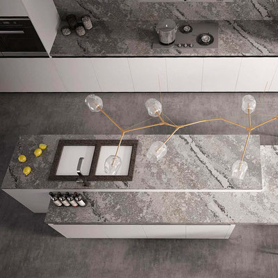 Kitchen table from Sodostone Qomolangma quartz