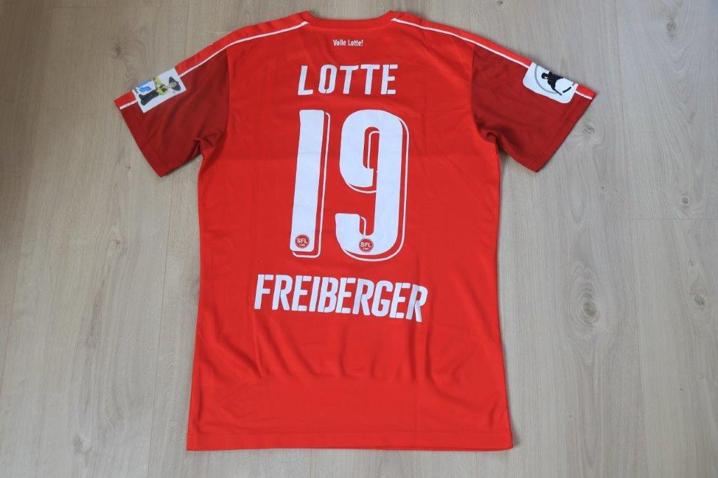 Sportfreunde Lotte Auswärtstrikot 2017/18 • Nr. 19 Kevin Freiberger • Matchworn