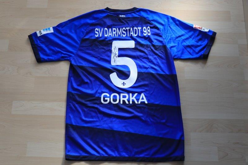 SV Darmstadt 98 2016/17 Heim mit Autogramm, Nr. 5 Gorka (Matchvorbereitet)