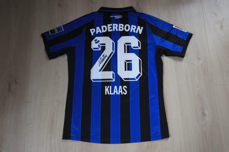 SC Paderborn Heimtrikot 2022/23 • Nr. 26 Sebastian Klaas • Matchworn