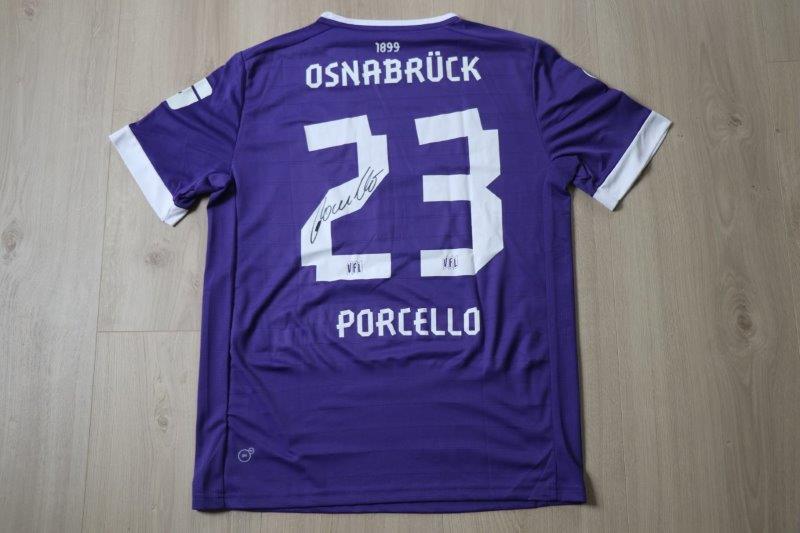 VfL Osnabrück 2012/13 Heim mit Autogramm, Nr. 23 Porcello (Matchworn)