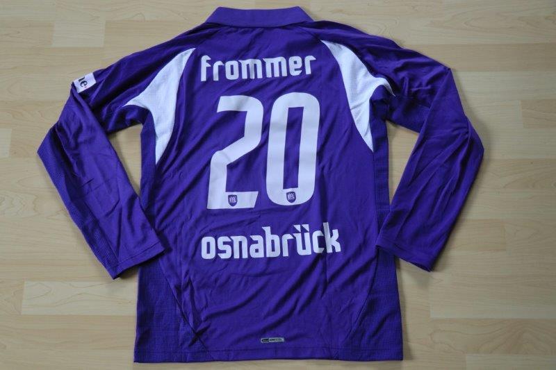 ﻿VfL Osnabrück 2007/08 Heim Langarm, 1.11.2007 gg. 1.FC Köln, Nr. 20 Frommer (Matchworn)