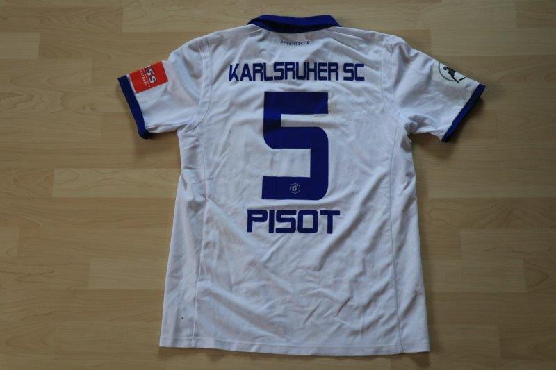 Karlsruher SC 2017/18 Heim, Nr. 5 Pisot (Matchworn, gg. Münster 21.10.17)