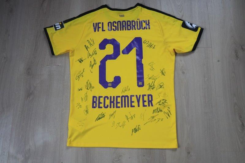 Torwarttrikot 2018/19 • Nr. 21 Laurenz Beckemeyer • kadersigniert • Matchvorbereitet
