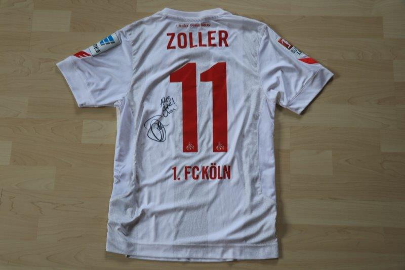 1. FC Köln 2016/17 Heim mit Autogramm, Nr. 11 Zoller (Matchworn evtl. gg Augsburg 26.11.16)