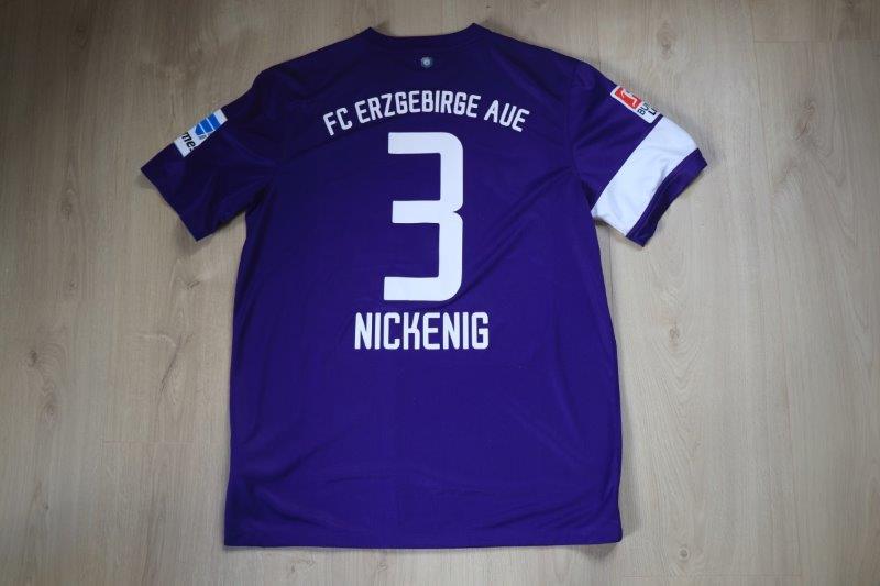 Erzgebirge Aue 2013/14 Heim, Nr. 3 Nickenig (Matchworn)