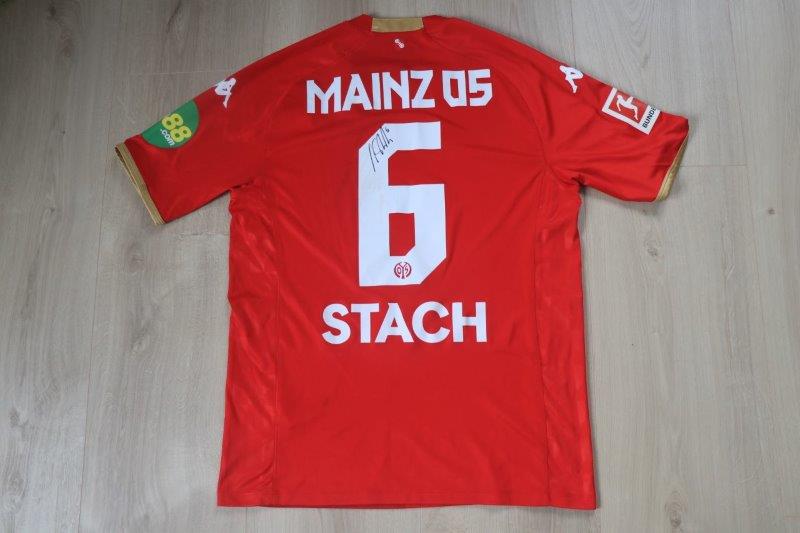 1. FSV Mainz 05 Heimtrikot 2022/23 • Nr. 6 Anton Stach • Matchworn gegen Leverkusen 27.08.22