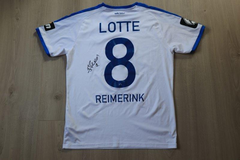 Sportfreunde Lotte 2018/19 Heim mit Autogramm, Nr. 8 Reimerink (Matchworn gg. VfL Osnabrück 20.10.18)