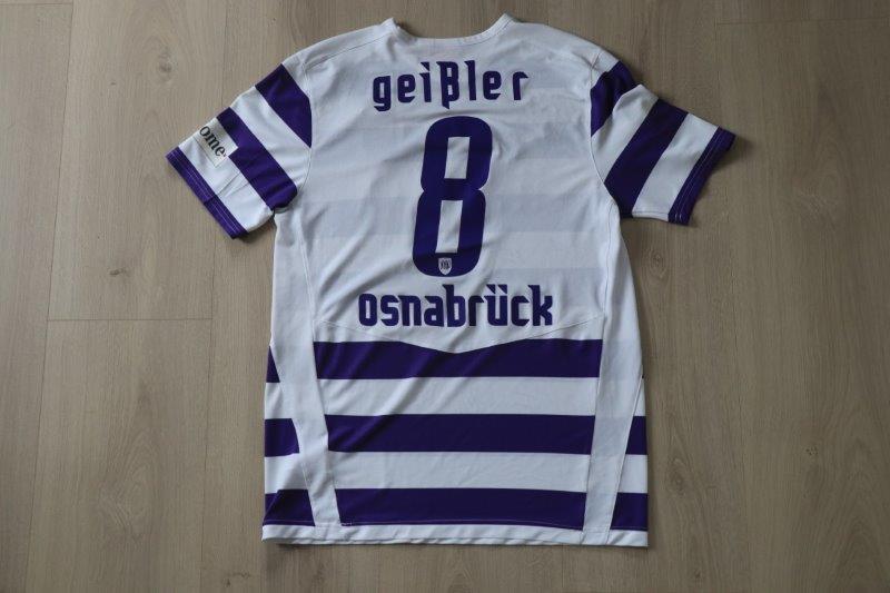 VfL Osnabrück 2008/09 Heim mit kadersigniert, Nr. 8 Geißler (Matchworn)