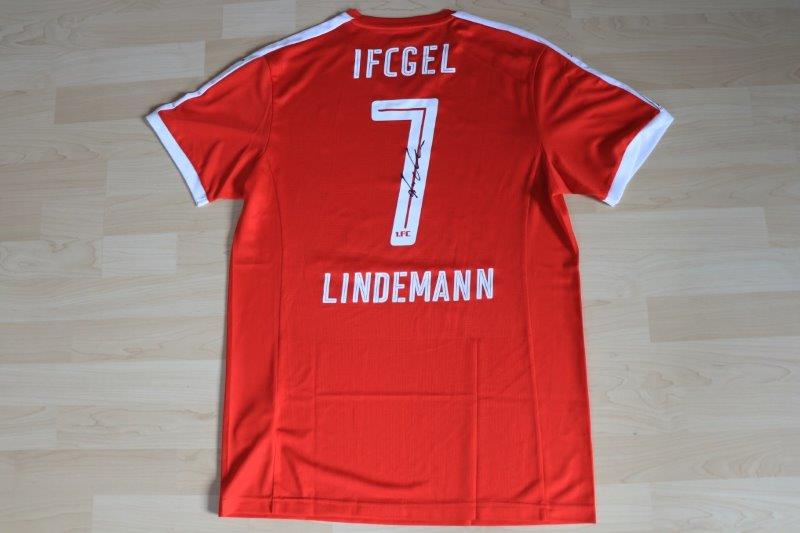 ﻿1. FC Germania Egestorf/Langreder 2017/18 Away mit Autogramm, Nr. 7 Lindemann