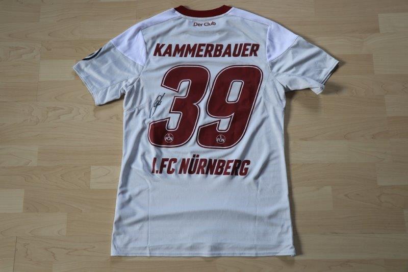 1.FC Nürnberg 2017/18 Away mit Autogramm, Nr. 39 Kammerbauer (Matchvorbereitet DFB-Pokal 2.Runde gg. VfL 25.10.17)