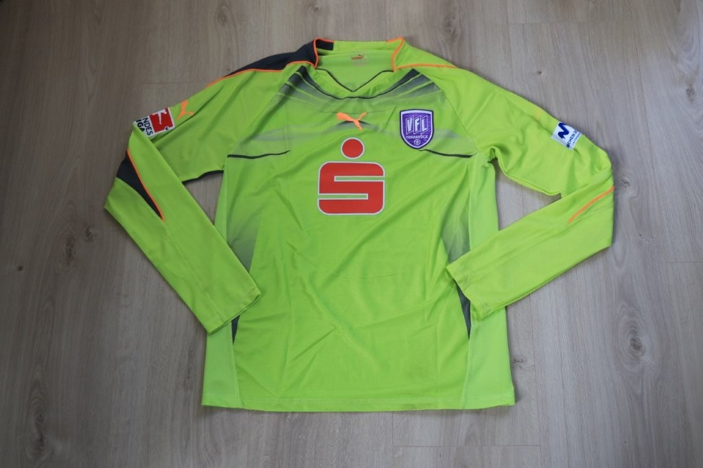 Heimtrikot 2010/11 mit Sonderpatch "München 2018" • Nr. 1 Tino Berbig • Matchvorbereitet gegen 1860 München 21.01.2011