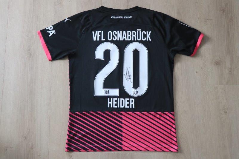 Auswärstrikot 2021/22 • Nr. 20 Marc Heider • signiert • Matchworn gegen Berlin 15.10.2021