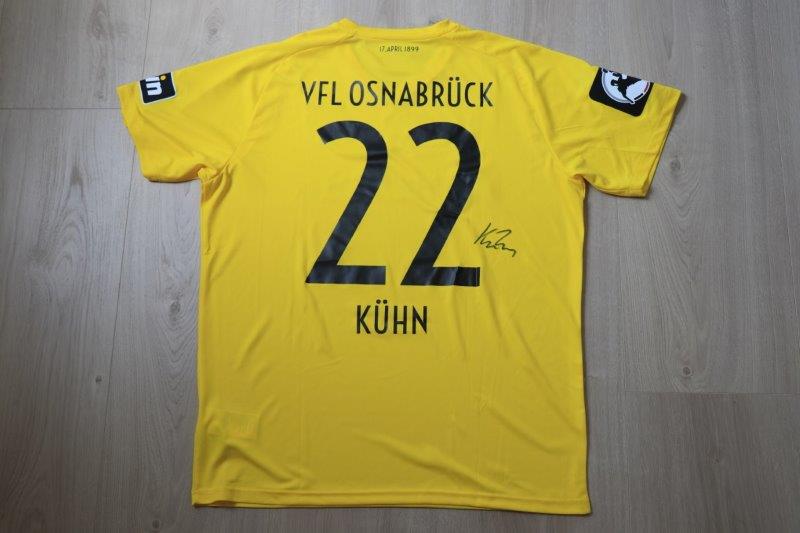 ﻿﻿VfL Osnabrück 2018/19 Sondertorwarttrikot "120 Jahre VfL Osnabrück" signiert, Nr. 22 Kühn (Matchvorbereitet gg. Aalen 20.04.19)