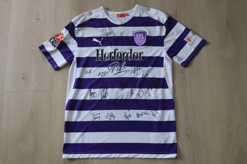 VfL Osnabrück 2008/09 Heim mit kadersigniert, Nr. 8 Geißler (Matchworn)