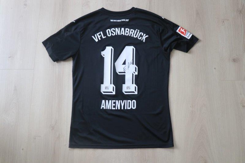 VfL Osnabrück 2020/21 Away signiert, Nr. 14 Amenyido (Matchworn Torschütze gg. 1. FC Heidenheim 25.10.20)