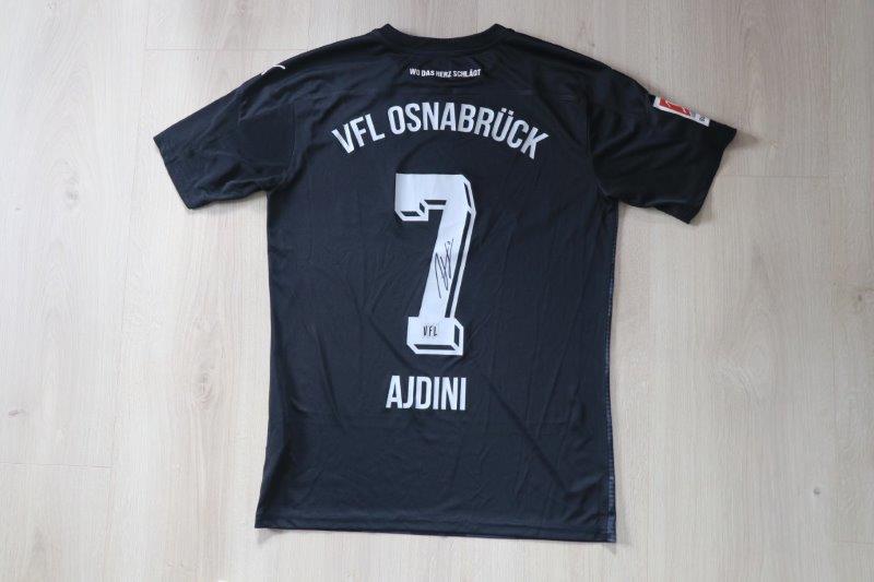 VfL Osnabrück 2020/21 Away signiert, Nr. 7 Ajdini (Matchworn Fanshopversion)