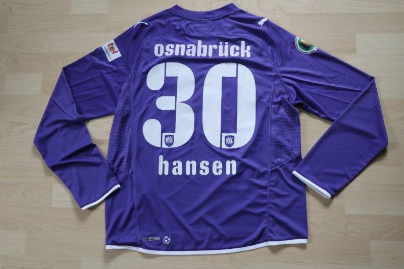 VfL Osnabrück Heim, DFB-Pokal 10.02.10 Schalke, Nr. 30 Hansen (Matchworn)