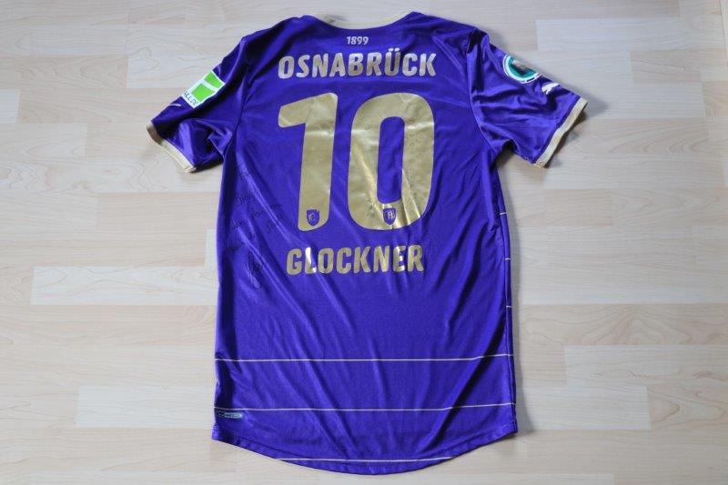 VfL Osnabrück 2011/12 Heim, DFB-Pokal 29.07.11 gg. 1860 München, Nr. 10 Glockner (Matchworn)