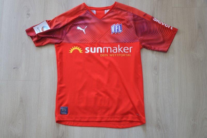 VfL Osnabrück 2019/20 Away Sonderpatch "Corona Warn-App" signiert, Nr. 21 Beckemeyer (Zweitliga-Debüt-Matchworn gg Dynamo Dresden 28.06.20)