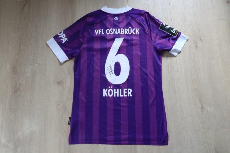 Heimtrikot 2022/23 • Nr. 6 Sven Köhler • signiert • Matchworn gegen Duisburg 22.07.2022