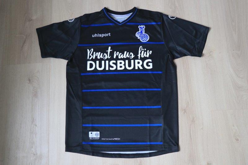 MSV Duisburg Auswärtssondertrikot "Brust raus für Duisburg" 2016/17 • Nr. 17 Kevin Wolze • Matchworn Saisonvorbereitung