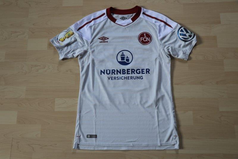 1.FC Nürnberg 2017/18 Away mit Autogramm, Nr. 39 Kammerbauer (Matchvorbereitet DFB-Pokal 2.Runde gg. VfL 25.10.17)