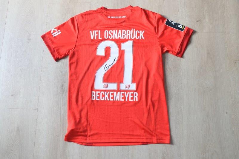 Sondertorwarttrikot "Ausgrenzen-Brücken bauen!" 2021/22 • Nr. 21 Laurenz Beckemeyer • signiert • Matchvorbereitet gegen Duisburg 02.02.2022