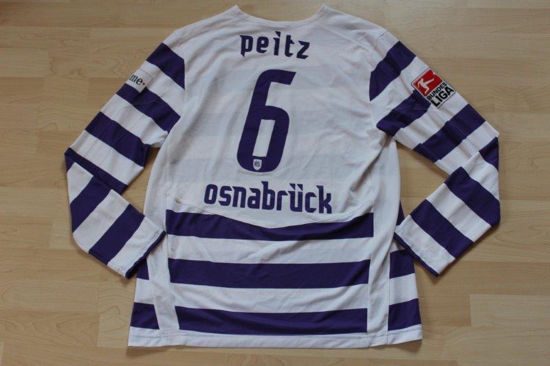 VfL Osnabrück 2008/09 Heim Langarm, Nr. 6 Peitz (Matchworn)