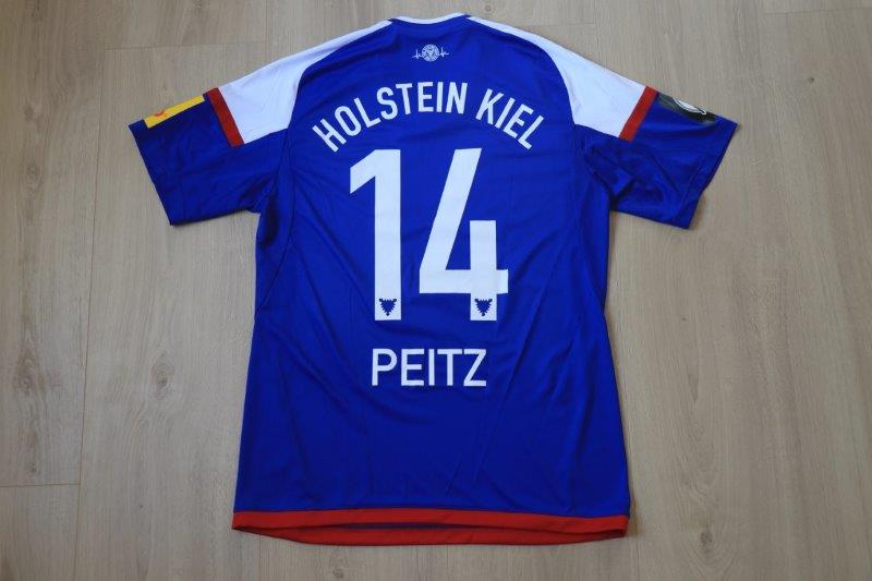 Holstein Kiel 2016/17 Heim, Nr. 14 Peitz (Matchworn/-vorbereitet)