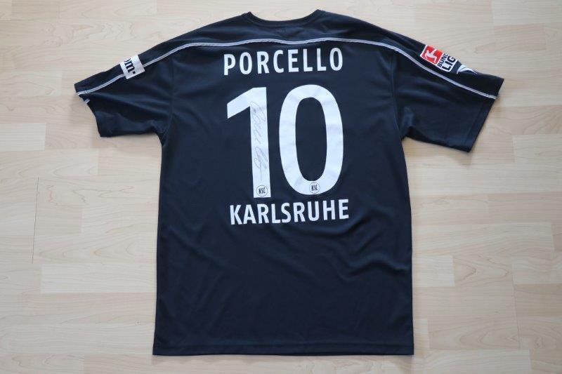 Karlsruher SC 2007/08 Third mit Autogramm, Nr. 10 Porcello (Matchworn)