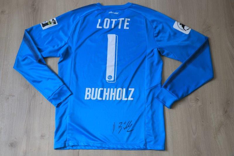 Sportfreunde Lotte 2017/18 Torwart mit Autogramm, Nr. 1 Buchholz (Matchworn gg. Preußen Münster 05.05.18)