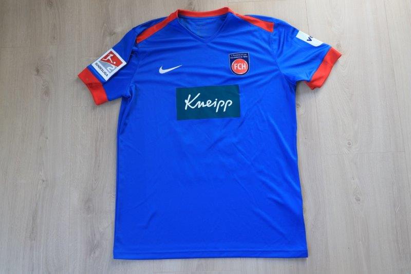 1. FC Heidenheim Auswärtstrikot 2019/20 • Nr. 33 Timo Beermann • Matchworn gegen Bielefeld 28.06.2020 (Corona Warn-App-Patch überflockt für Relegation)