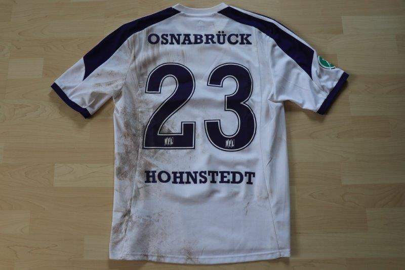 ﻿VfL Osnabrück 2013/14 Away, Nr. 23 Hohnstedt (Derby-Matchworn gg. Münster 01.03.14)