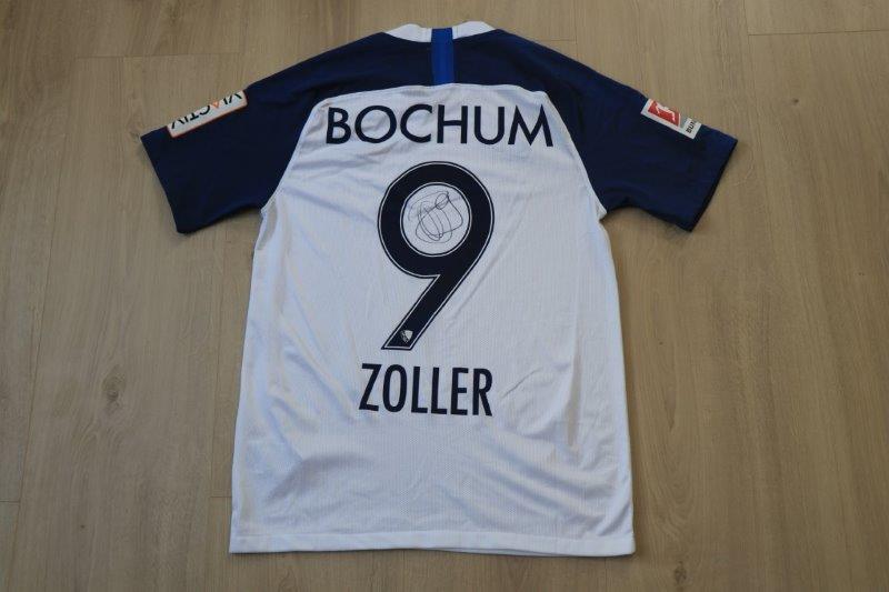 VfL Bochum 2019/20 Heim mit Autogramm, Nr. 9 Zoller (Matchworn  500. Zweitliga Jubiläumsspiel gg. HSV 03.02.20)