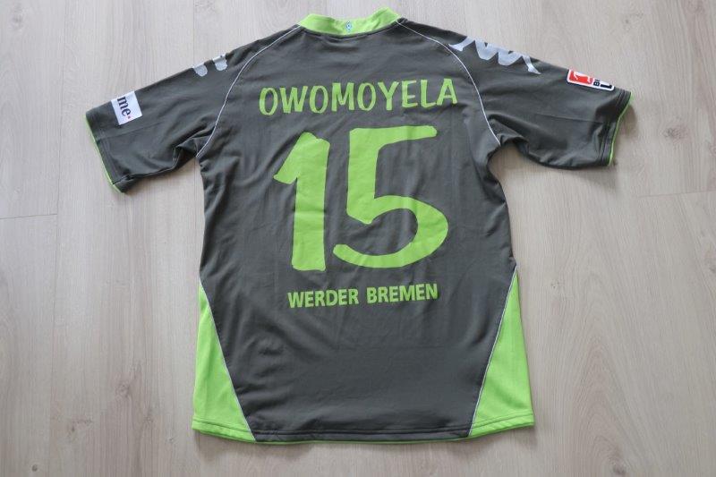 SV Werder Bremen 07-08 Third, Nr. 15 Owomoyela (Matchworn)