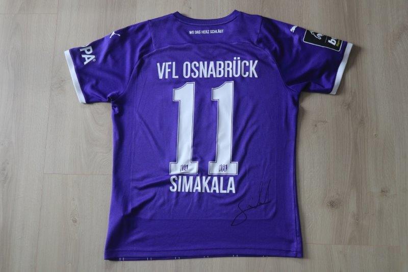 VfL Osnabrück 2021/22 Heim signiert, Nr. 11 Simakala (Matchworn Derby gg Meppen 19.09.21)