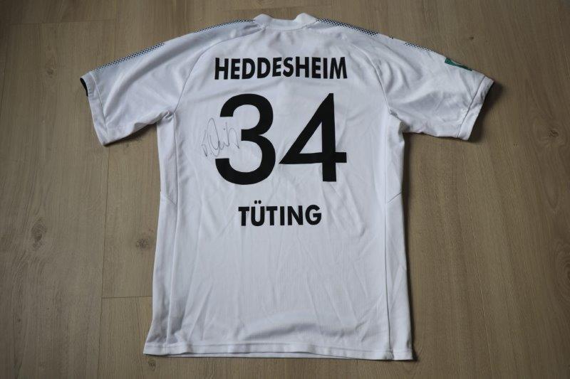 ﻿FV Heddesheim 2018/19 Heim mit Autogramm, Nr. 34 Tüting (Matchworn)