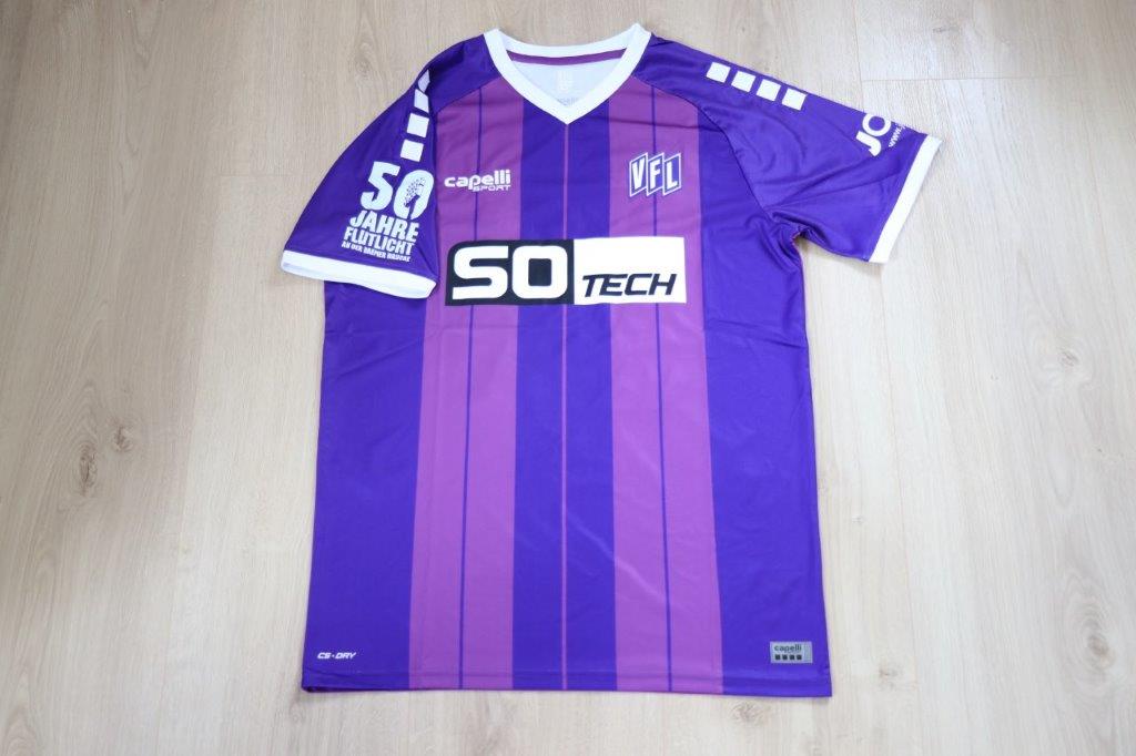 Heimtrikot Sonderpatch " 50 Jahre Flutlicht" 2024/25 • Nr. 18 Lars Kehl • Matchvorbereitet gegen Wiesbaden 07.03.2025