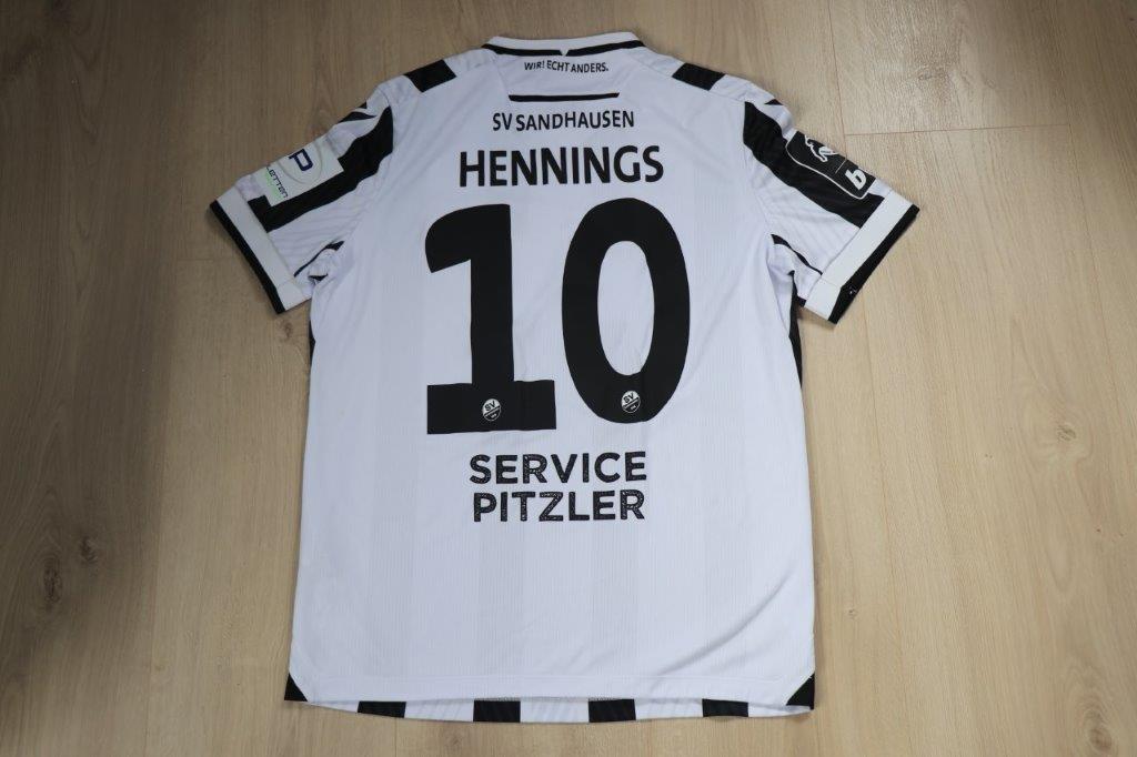 SV Sandhausen Heimtrikot 2023/24 • Nr. 10 Rouwen Hennings • Matchworn