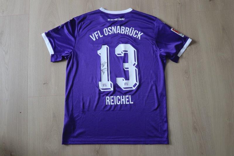 VfL Osnabrück 2020/21 Heim signiert, Nr. 13 Reichel (getragen bei der Spielervorstellung 14.08.20)