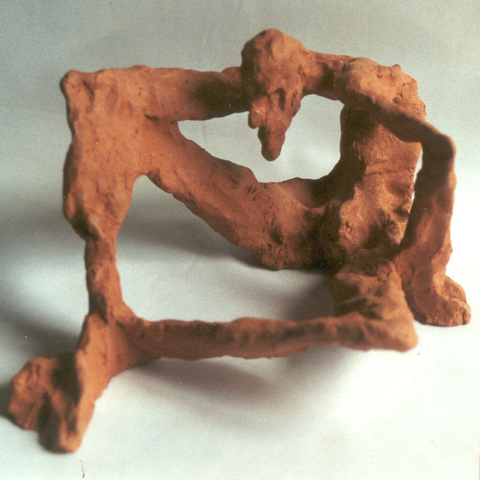 "Racine" sculpture en terre cuite, Brigitte Valin 