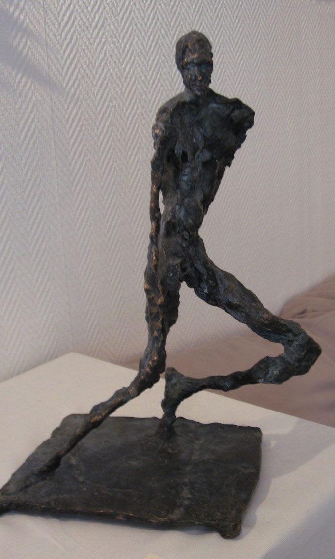 "L'homme vent" bronze à cire directe, pièce unique, Brigitte Valin